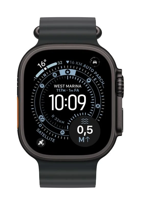 Apple Watch 49mm Black Ocean Band - Black Titanium Finish