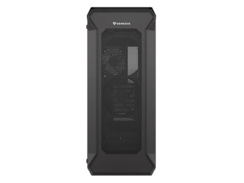 Carcasa GENESIS IRID 505 V2 Mid Tower NEGRU, Tempered Glass, Sloturi Expansiune 8, Drive Bays: 2x3.5" 7x2.5", Ventilatoare Suportate: 6 (spate: 1x120mm, fata: 3x120mm sau 2x140mm, sus: 2x120mm sau 2x140mm), Ventilatoare Incluse: 4 (2x120mm), Format Placa