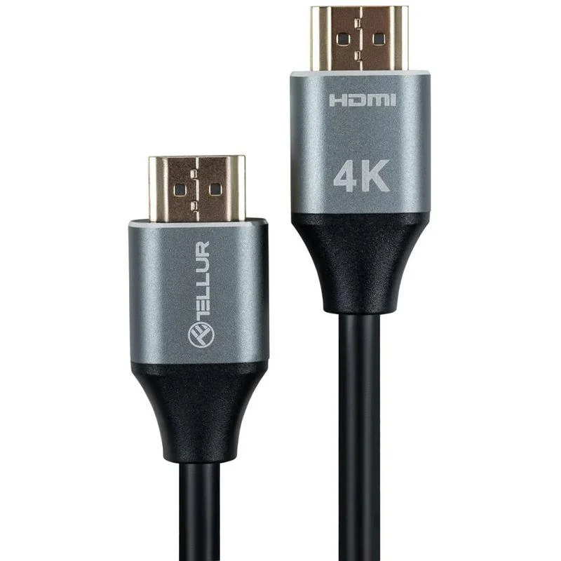 Cablu Tellur High Speed HDMI 2.0 4k, viteza 18Gbps, plug-plug, tata- tata, lungime cablu 1.5m, negru