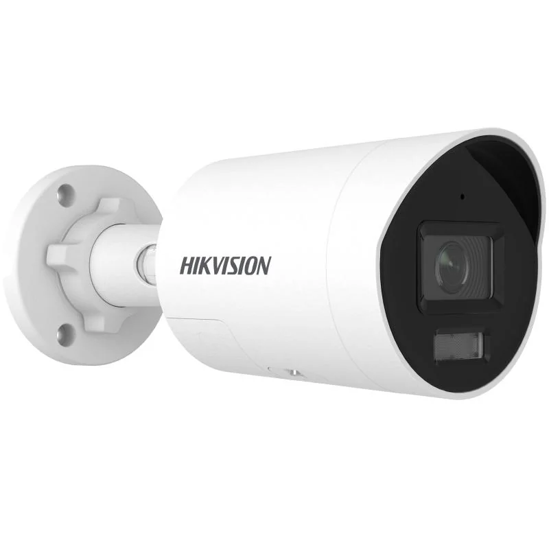 Camera de supraveghere IP Bullet 4MP Smart Hybrid Light with ColorVu Hikvision DS-2CD2047G3-LI2UY/SL(2.8MM), lentila fixa 2.8mm, iluminare min: Color: 0.0008 Lux @ (F1.0, AGC ON),0 Lux cu IR 40m, microfon incorporat, difuzor incorporat, interfata audio: