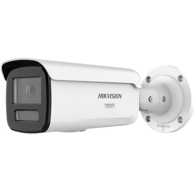 Camera de supraveghere IP Bullet 8MP Hikvision DS-2CD2T87G3-LIY(2.8MM), lentila fixa 2.8mm, iluminare min: Color: 0.0005 Lux @ (F1.0, AGC ON),0 Lux  cu lumina alba: 60m, IR: 60m, slot card de memorie: microSD/microSDHC/microSDXC maxim 512GB, alarma la
