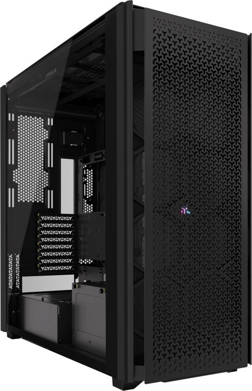 Carcasa CORSAIR 9000D AIRFLOW Super Full Tower RGB NEGRU, Tempered Glass, Sloturi Expansiune 8 orizontale sau 4 verticale+ ve