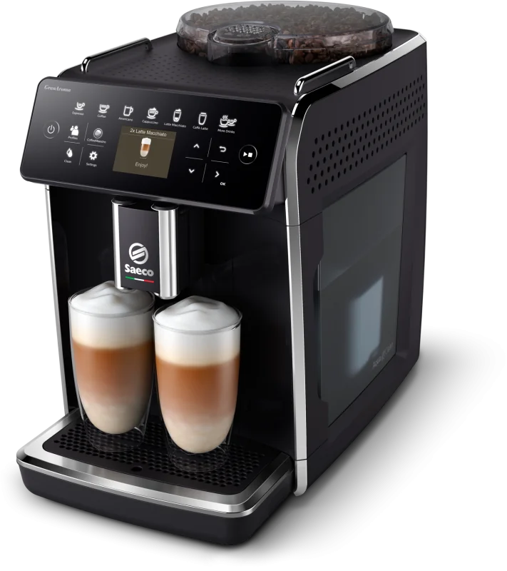 Espressor automat Philips Saeco GranAroma SM6480/00, 1500W, 15bar, 1.8l, Spumare automata, 14 bauturi, 3 presetari de gust, Argintiu/Negru