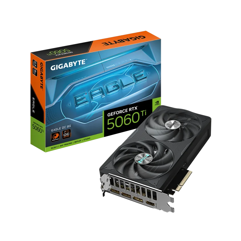 Placa Video GIGABYTE GEFORCE RTX 5060 TI EAGLE OC 8GB GDDR7 128 bit, PCIE 5.0, 1x HDMI 3x DP