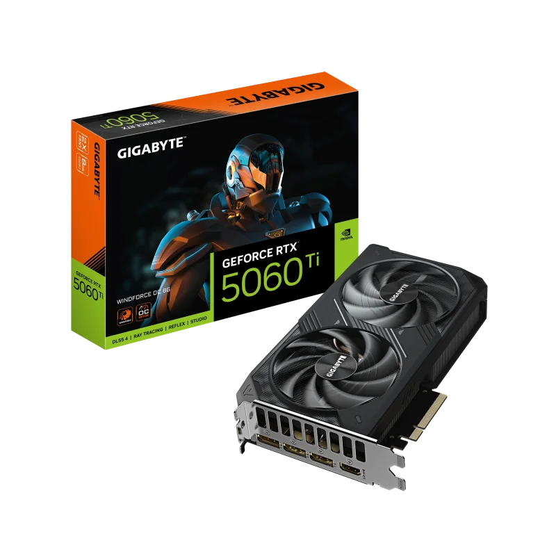Placa Video GIGABYTE GEFORCE RTX 5060 TI WINDFORCE OC 8GB GDDR7 128 bit, PCIE 5.0, 1x HDMI 3x DP