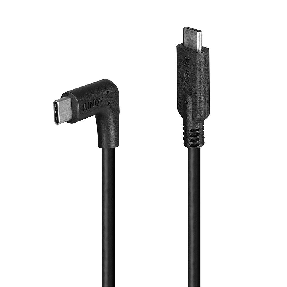 Cablu Lindy USB C 2 x 90°, lungime 1m, putere maxima 60W, latime de banda suportata 480Mbps, negru | Altamag.ro