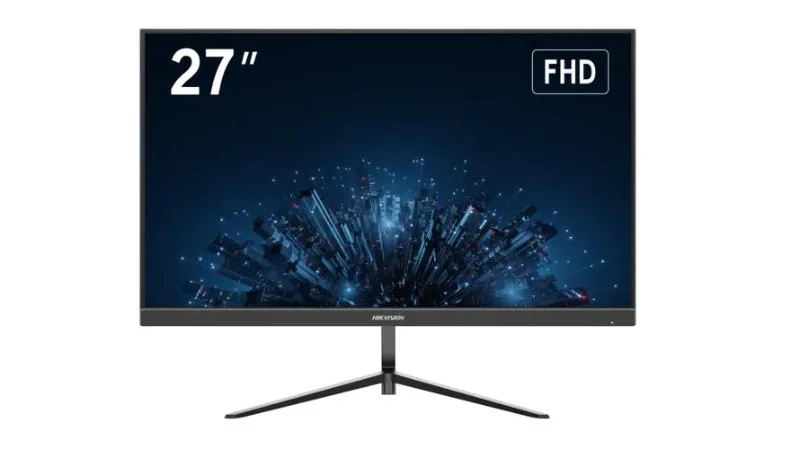 Monitor Hikvision 27" DS-D5027F3-2P2; E-LED backlight, 8 bit LVDS FHD; Multiple inputs: HDMI1.4 ×1,VGA×1; Brightness: 300 cd/m2; Contrast: 1300:1; Response Time: 14ms; Working condition: 7*24h; VESA: 100 mm ×100 mm ( 4-M4 × 10 mm); Dimensiuni: 24.16 (W)