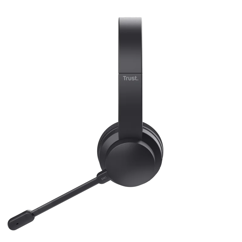 Casti Trust Ayda wireless ENC, conectivitate 3.5mm, USB-C, frecventa raspuns 20 Hz, 20.000 Hz, senzitivitate 90 dB, negru