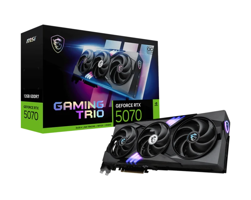 Placa Video MSI GEFORCE RTX 5070 GAMING TRIO OC 12GB GDDR7 192 bit, PCIE 5.0, 3x DP 1x HDMI