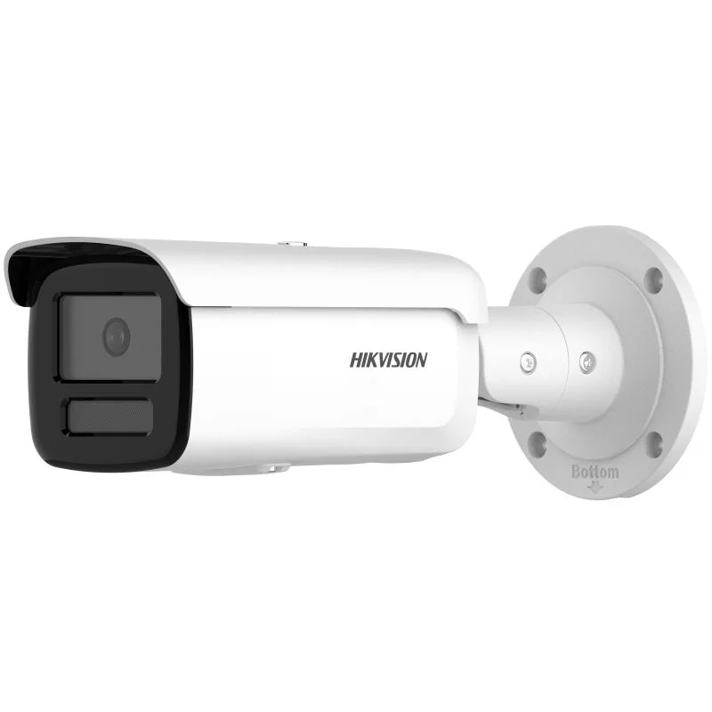 Camera de supraveghere IP Bullet 6MP Hikvision DS-2CD2T66G2H-4I(2.8MM), lentila fixa 2.8mm, iluminare min: Color: 0.001 Lux @ (F1.0, AGC ON),B/W: 0 Lux cu IR: 80m, slot card de memorie: microSD/microSDHC/microSDXC card maxim 512GB, alarma la evenimente: