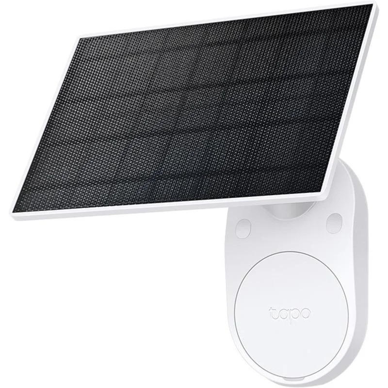 Tapo Solar Panel SPEC: 5.2V 2.5W FEATURE: Type-C Charging Port, Non-Stop Power, Flexible Solar Installation, Works with Tapo Battery Camera, 4m Charging Cable(Total), Weatherproof (IP65)