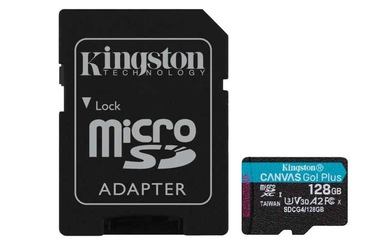 Card de Memorie MicroSDXC Kingston128GBCanvas GO PlusCu Adaptor Kingston