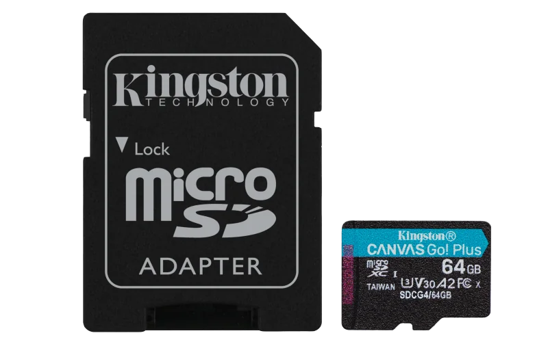 Card de Memorie MicroSDXC Kingston64GBCanvas GO PlusCu Adaptor Kingston