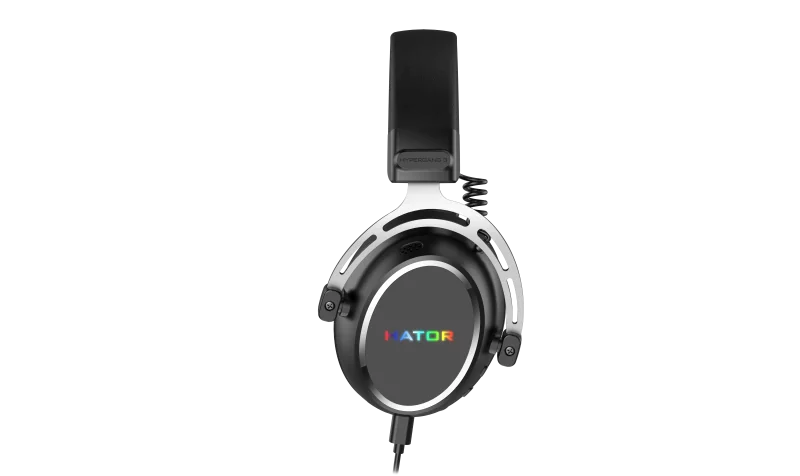 Casti gaming cu fir Hator Hypergang 3 USB, conectivitate USB Type-C / USB Type-Amaterial membrana compozit, conexiune catre HATOR SyncHUB™, Virtual 7.1 Surround Sound, logo iluminat RGB, apeluri prin BT in gaming mode, frecventa raspuns 10Hz-44kHz,