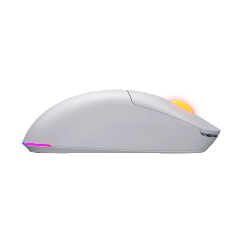 Mouse wireless Hator Quasar 3, conectivitate 2.4GHz, bluetooth si USB, polling rate pana la 1000Hz, rezolutie maxima 12000 DPI, capacitate baterie 600 mAh, durata de viata baterie in modul wireless pana la 100 ore, timp incarcare 2 ore, switch HATORĀ®