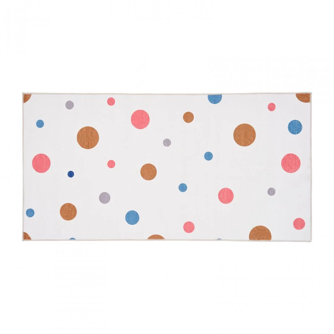 Covor printat, BUBBLE 70x140 cm, lavabil cu spate antialunecare, inaltime fir 3mm