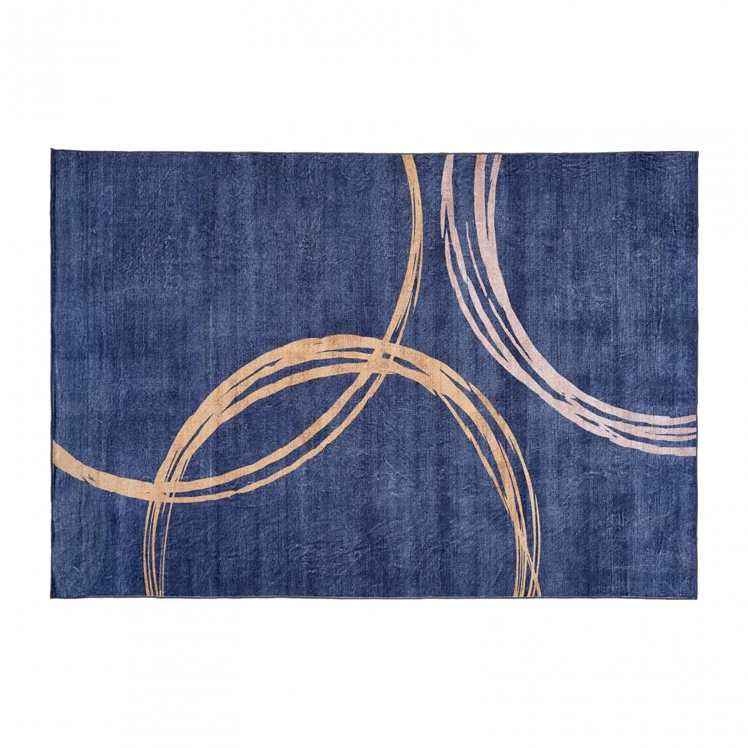 Covor printat, CIRCLE  160x230 cm, lavabil cu spate antialunecare, inaltime fir 3mm