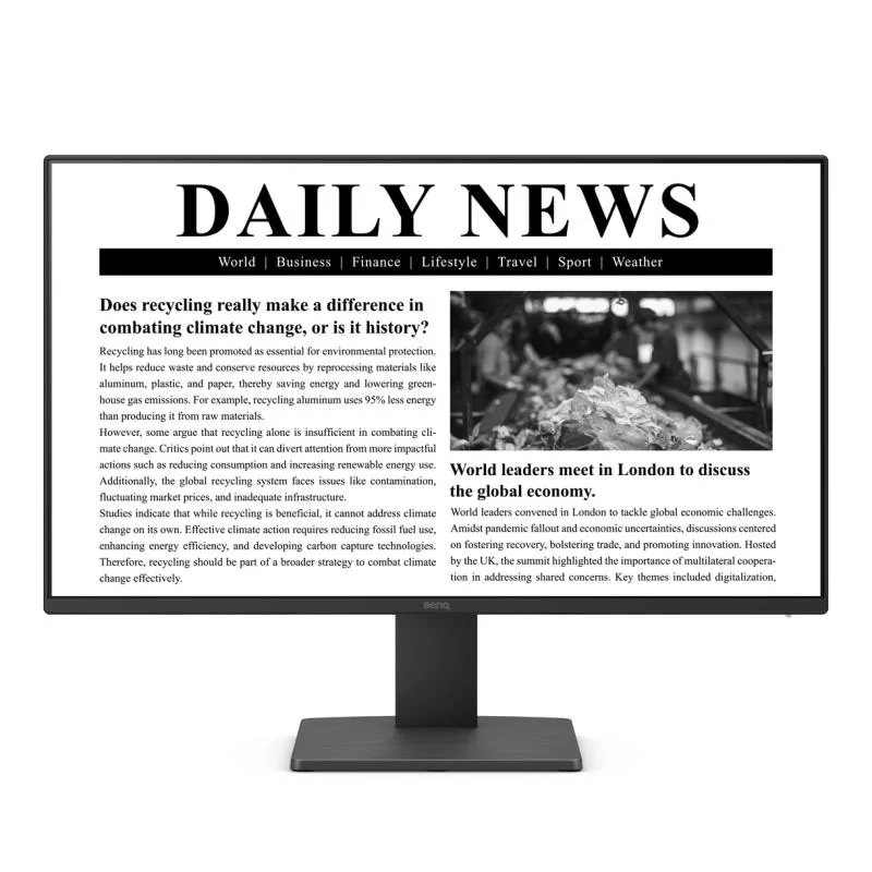 Monitor BenQ 24" GW2491, Diagonal (inch): 24, Diagonal (cm): 61, Aspect ratio: 16:9, Panel: IPS, Resolution: 1920x1080, Refresh Rate: 100Hz, Response time GtG: 5ms, Brightness (max): 250 cd/m², Contrast (static) : 1300:1, Viewing angle: 178/178, Color