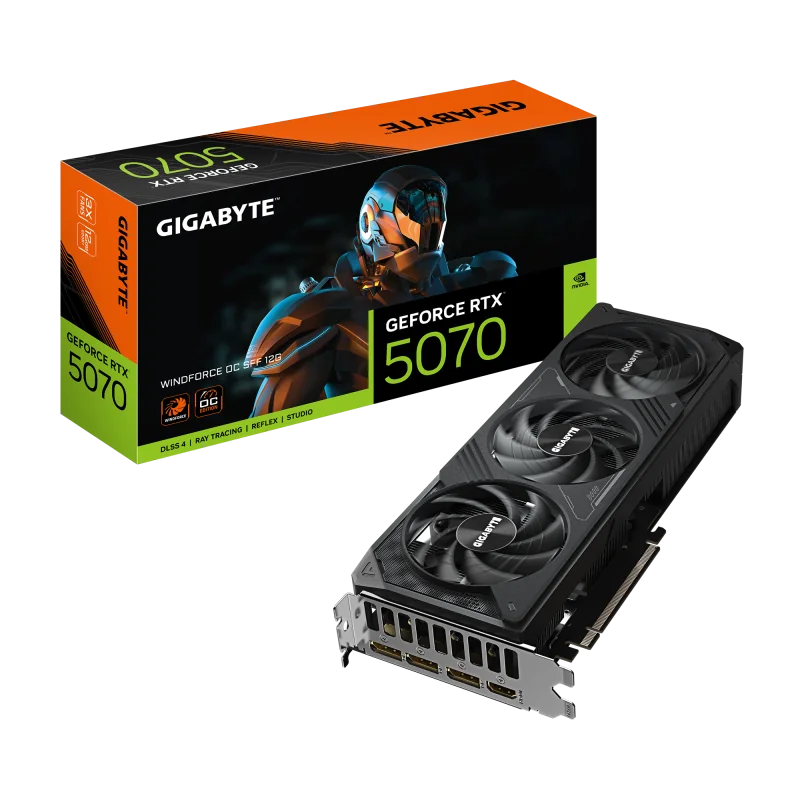 Placa Video GIGABYTE GEFORCE RTX 5070 WINDFORCE OC SFF 12GB GDDR7 192 bit, PCIE 5.0, 3x DP 1x HDMI