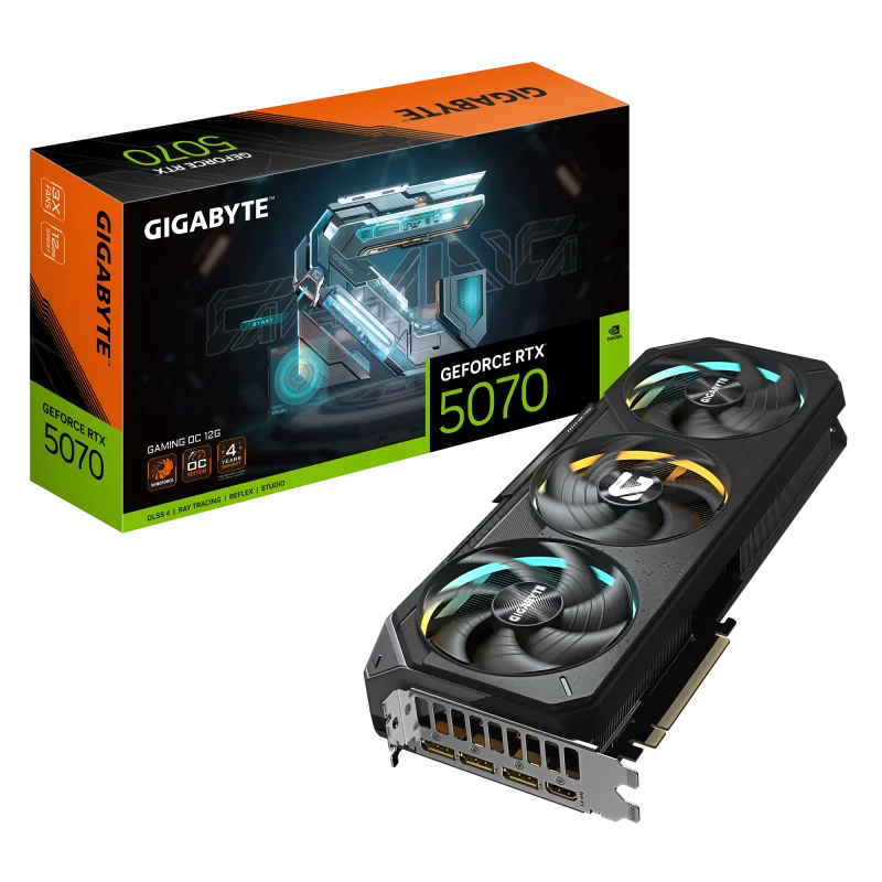 Placa Video GIGABYTE GEFORCE RTX 5070 GAMING OC 12GB GDDR7 192 bit, PCIE 5.0, 3x DP 1x HDMI