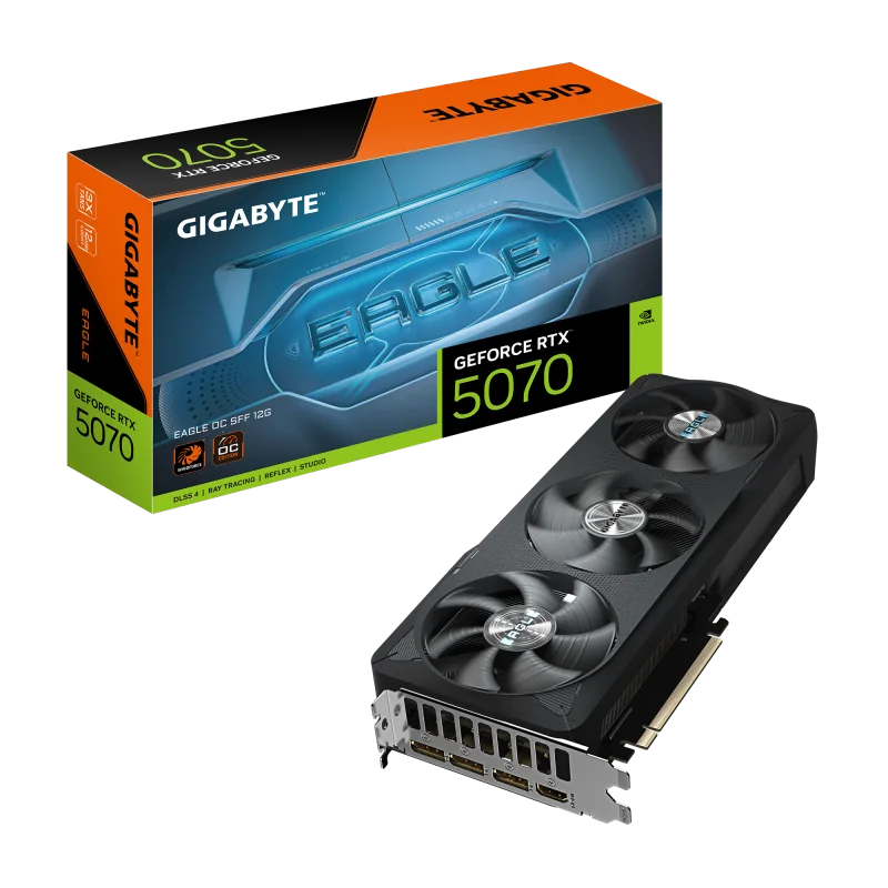 Placa Video GIGABYTE GEFORCE RTX 5070 EAGLE OC SFF 12GB GDDR7 192 bit, PCIE 5.0, 3x DP 1x HDMI