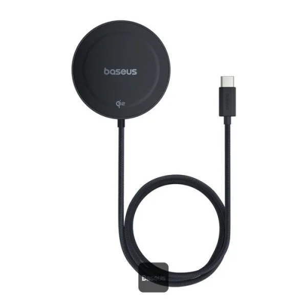 Incarcator wireless Baseus Mini4 Qi2, magnetic, 15W, negru