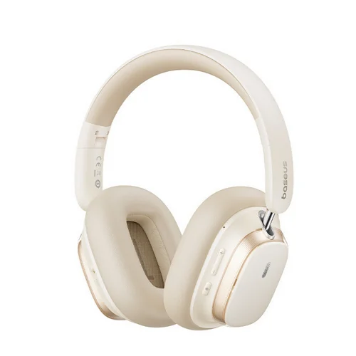 Casti Baseus Bowie H1s, multimedia, wireless, bluetooth 5.4, microfon pecasca, noise cancelling, Hi-Res Sound, autonomie 120h, alb