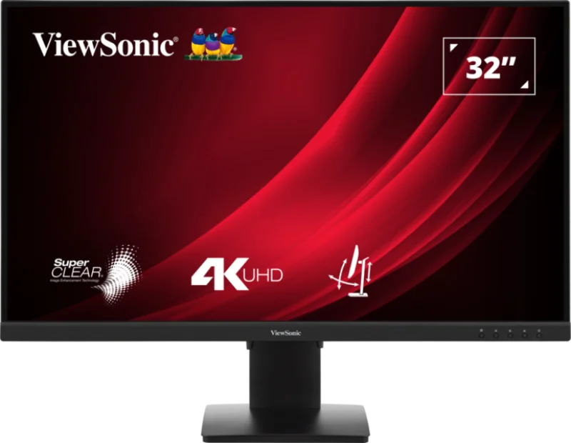 Monitor ViewSonic 31.5" VG3208-4K, Diagonal (inch): 31.5, Diagonal (cm): 80.01, Aspect ratio: 16:9, Panel: VA, Resolution: 3840x2160, Refresh Rate: 60Hz, Response time GtG: 4ms, Brightness (max): 300 cd/m², Contrast (static) : 3000:1, Contrast (dynamic):