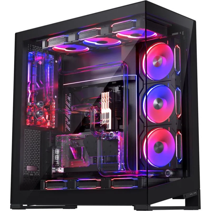 Carcasa PHANTEKS NV9 MK2 Full Tower ARGB NEGRU, Tempered Glass, Sloturi Expansiune 8, Drive Bays: 3x3.5" 6x2.5", Ventilatoare Suportate: 12, Format Placa De Baza Suportat: Mini-ITX, Micro-ATX, ATX, E-ATX, Lungime Maxima Placa Video: 490mm, Inaltime