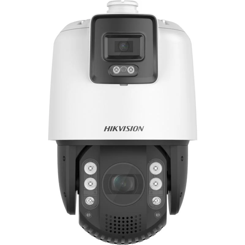 Camera de supraveghere IP Speed Dome 4MP Hikvision DS-2SE7C432MW- AEB(14F1)(P3), lentila fixa bullet: 4mm, lentila varifocala PTZ: 5.9 to 188.8 mm, 32 × optical,  [Bullet channel]: 0.0005 Lux @ (F1.0, AGC ON), 0 Lux cu lumina alba: 30m; [PTZ channel]: