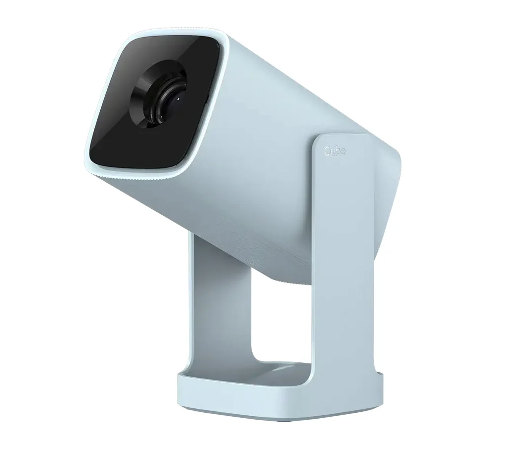 Videoproiector Xiaomi Wanbo Cube 1, LCD, 200 ISO lumeni, Android TV 11, Difuzor 8 W, HDMI, USB, AUX Albastru