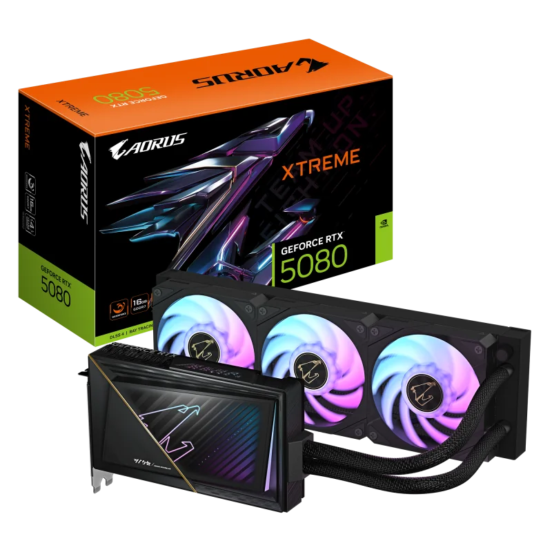 Placa Video GIGABYTE AORUS GEFORCE RTX 5080 XTREME WATERFORCE 16GB GDDR7 256 bit, 3x DP 1x HDMI