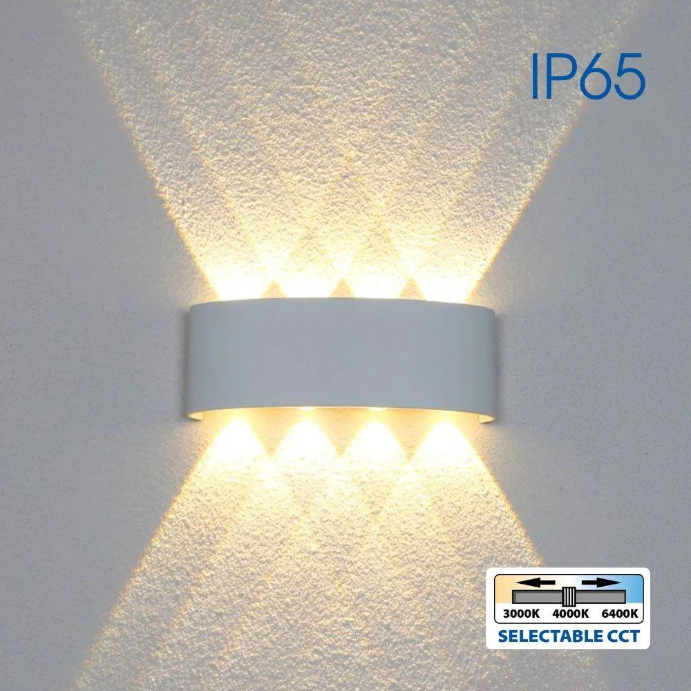 Aplica LED Vivalux ARUBA, 8W, 600 lm, lumina alba(3000K-4000K-6400K), 24°, IP65, 220x80x45mm, 40000h, aluminiu, -25÷+40°C, Alb/Gri