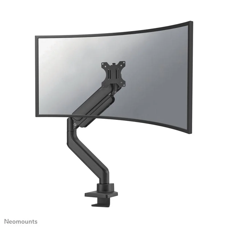 Brat monitor pentru ecrane curbate Neomounts DS70PLUS-450BL1; pentru display-uri cu diagonale 17"-49", sistem de prindere VESA 75x75~100x100, greutate maxima suportata 18kg, full motion, tilt +45°, swivel 90°, rotate 180°, distanta fata de perete