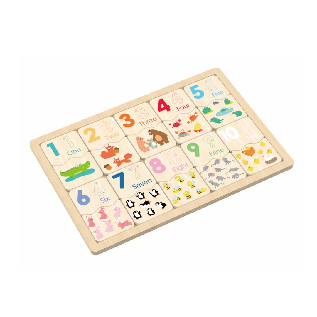 PUZZLE DIN LEMN, POTRIVESTE NUMERELE Momki