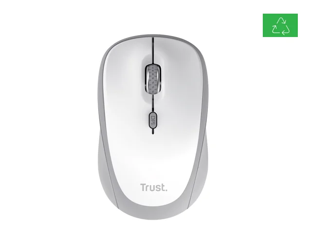Mouse wireless Trust Yvi, rezolutie maxima 1600 DPI, alb