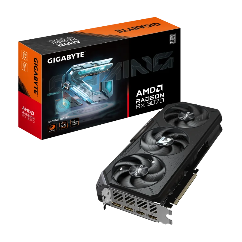 Placa Video GIGABYTE RX 9070 GAMING OC 16GB GDDR6, PCIE 5.0, 2x DP 2x HDMI