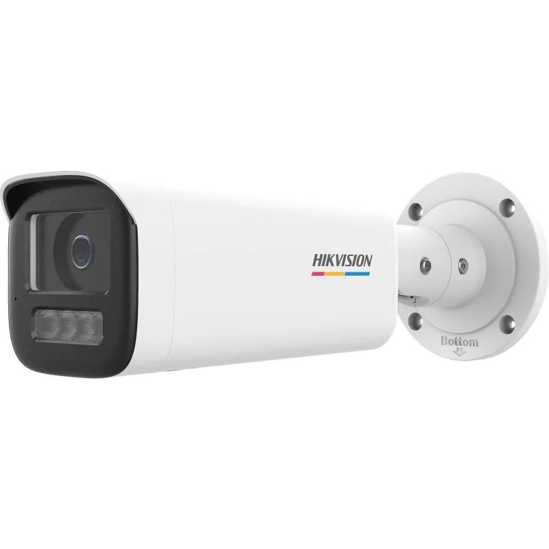 Camera de supraveghere IP Bullet 4MP ColorVu Hikvision DS-2CD1B47G2H- LIU(2.8MM), lentila fixa 2.8mm, iluminare: Color: 0.0005 Lux @ (F1.0, AGC ON),B/W: 0 Lux with IR: 50m, microfon incorporat, alarma la evenimente:Motion detection (support alarm