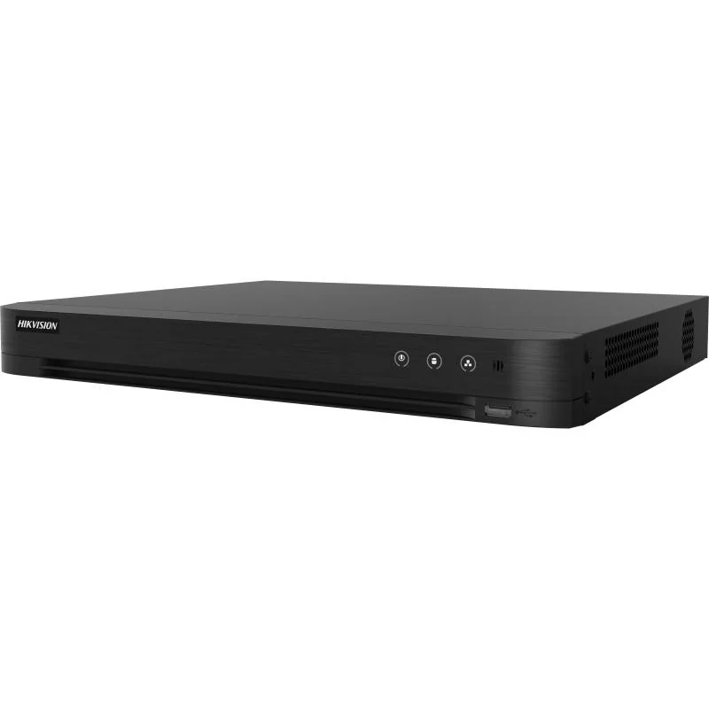 DVR Hikvision 4 canale IDS-7204HUHI-M2/XT H.265 Pro+/H.265 Pro/H.265/H.264+/H.264 video compression, BNC interface (1.0 Vp-p, 75 Ω), supporting coaxitron connection, up  to 8-ch IP camera inputs (up to 8MP), 2 x SATA, dimensiuni: 384 × 313 × 52 mm,
