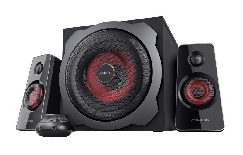 Boxe Trust GXT 38 TYTAN 2.1, intrare audio 3.5 mm, Line-in, putere 120 W, frecventa raspuns 20 Hz, 20.000 Hz, negru