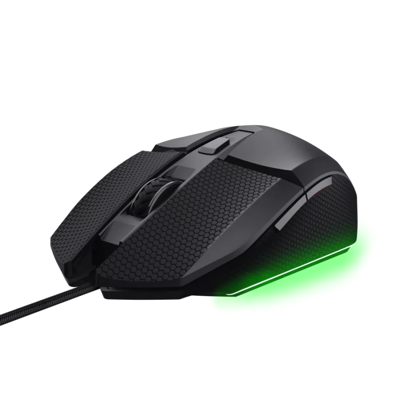 Mouse cu fir Trust GXT 121 Felox+, interfata USB-A, rezoluti 10000 DPI, iluminare, negru