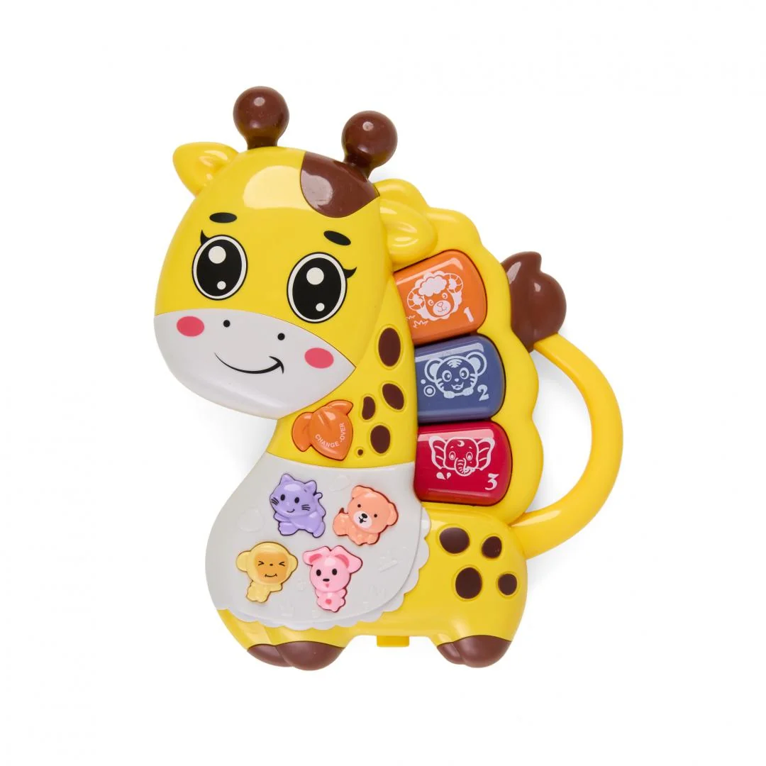 JUCARIE GIRAFA CU LUMINI SI SUNETE, DIVERSE CULORI, MOMKI Momki