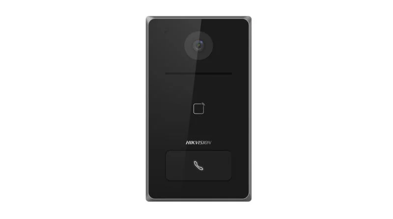 Post de exterior videointerfon ingropat IP Hikvision DS-KV6133-WME1/FL; WIFI; 1 x buton de apelare( pentru o singura familie- permite apelarea a mai multor monitoare de interior); camera video 2MP True WDR ( unghi vizualizare: Horizontal: 129° Vertical: