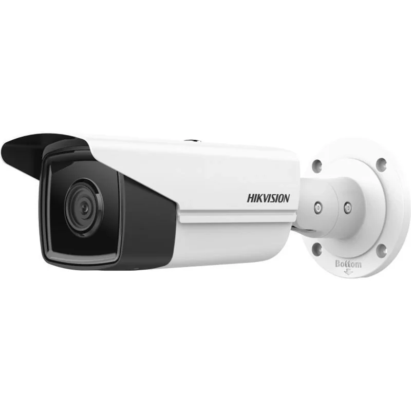Camera de supraveghere IP Bullet 4MP Hikvision DS-2CD2T43G2-2LI(2.8MM), lentila fixa 2.8mm, iluminare min: Color: 0.0005 Lux @ (F1.6, AGC ON), 0 Lux cu lumina alba, IR 60m, microfon incorporat,  slot card de memorie: microSD/microSDHC/microSDXC maxim