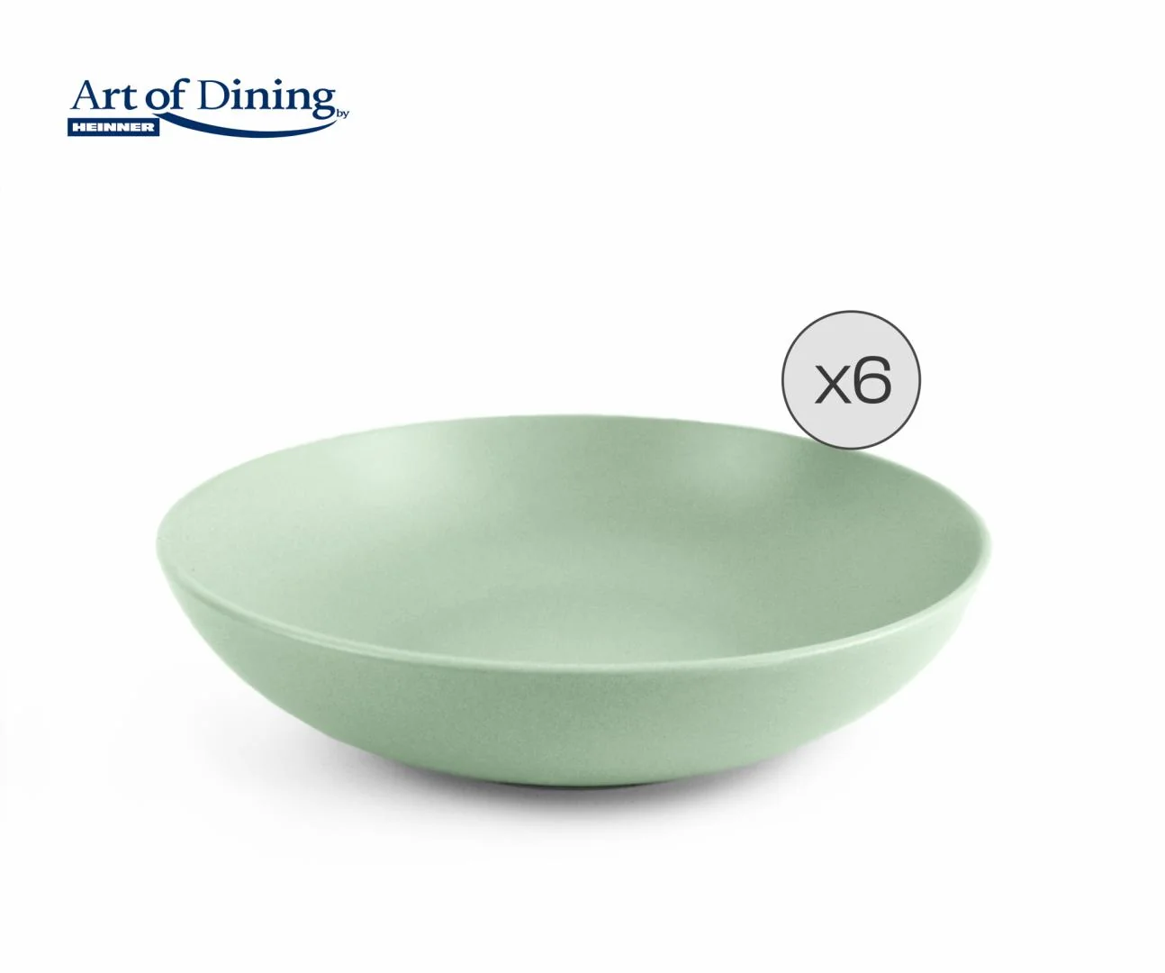 SET 6 FARFURII ADANCI CERAMICA 20 CM, YVONNE, ART OF DINING BY HEINNER
