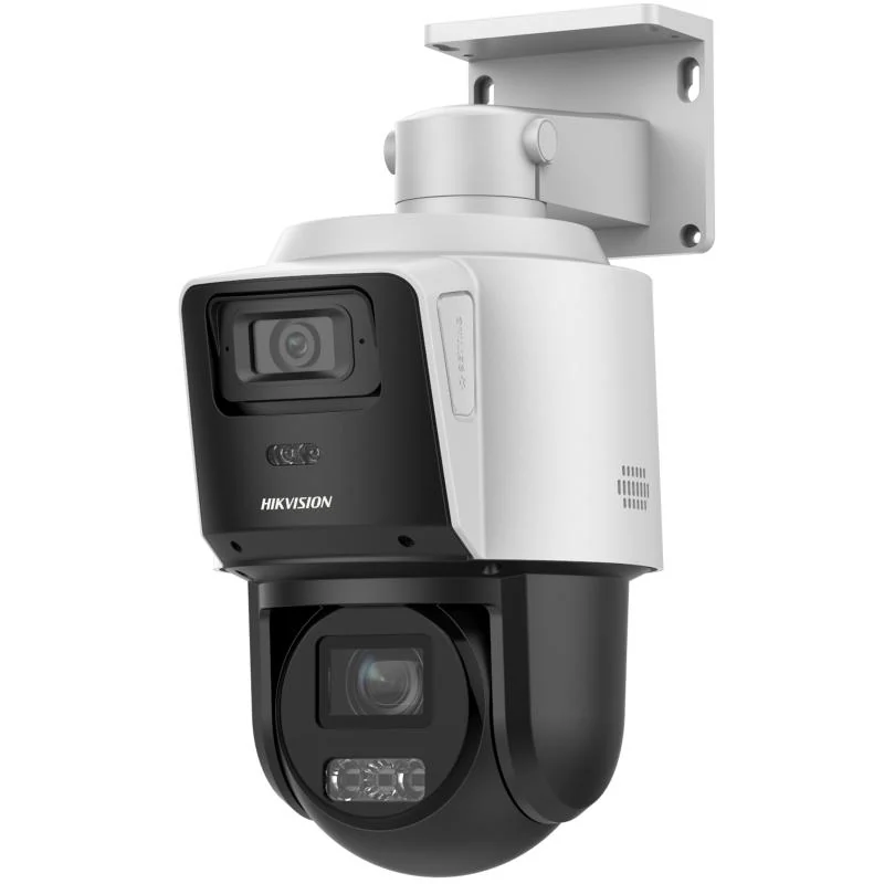 Camera de supraveghere IP TandemVu 4MP+4MP 4X POE PTZ Hikvision DS-2SE3C404MWG-E/14, lentila bullet fixa: 2.8mm; lentila PTZ varifocala: 2.8-12mm, iluminare min bullet: Color: 0.01 Lux @ (F1.6, AGC ON),B/W: 0.005 Lux @ (F1.6,AGC ON), 0 Lux cu IR: 30m,