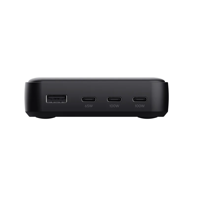 Statie de incarcare Trust,  4 porturi: 1 x USB-A & 3 x USB-C, putere maxima 100W, compatibil cu laptop, tableta, smartphone, accessorii, negru