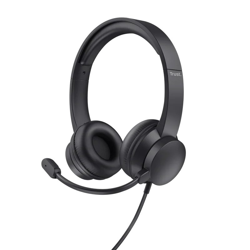 Casti cu fir Trust Ayda, intefata 3.5mm, frecventa raspuns 20 Hz - 20.000 Hz, sensibilitate 95 dB, negru