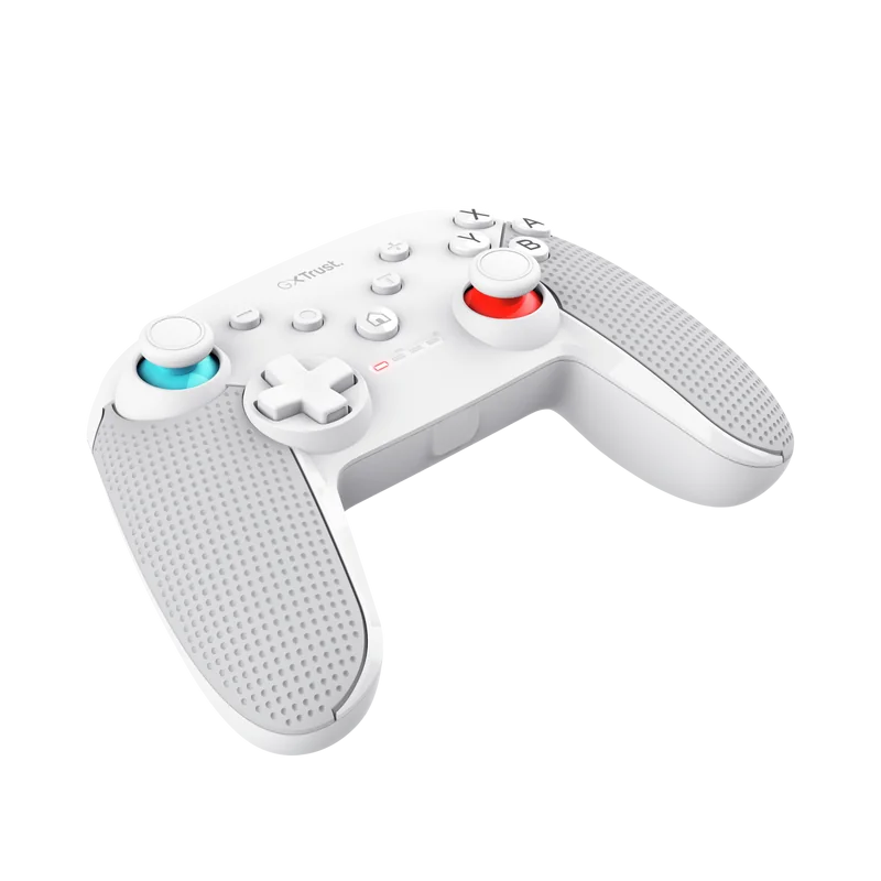 Controller wireless Trust Muta pentru consola Nintendo Switch, 15 butoane, controale: A, B, X, Y, L1, L2, L3, R1, R2, R3, reset, 8-way, start, select, d-input, alb