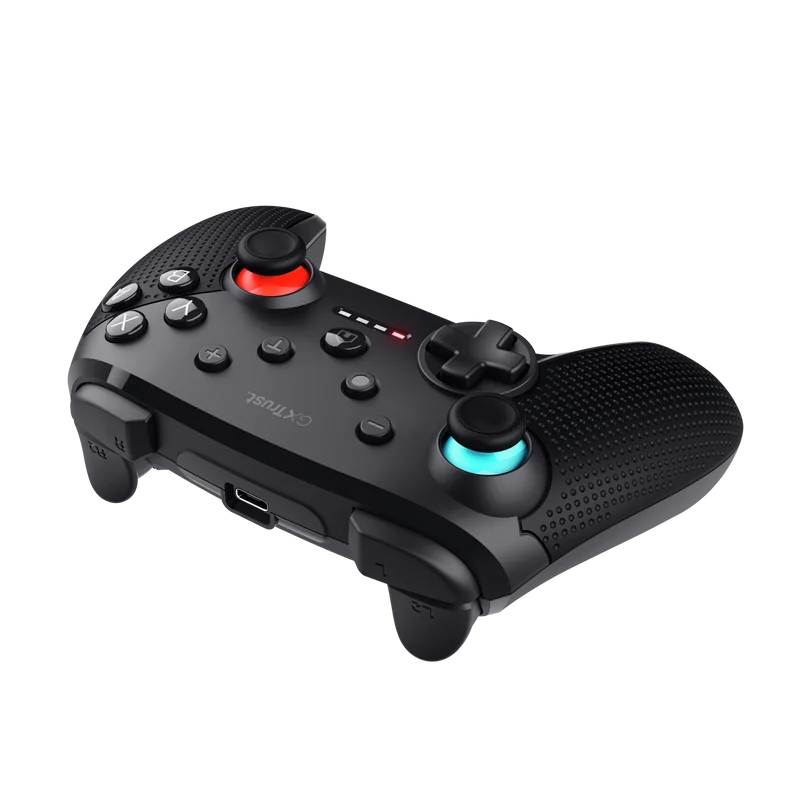 Controller wireless Trust Muta pentru consola Nintendo Switch, 15 butoane, controale: A, B, X, Y, L1, L2, L3, R1, R2, R3, reset, 8-way, start, select, d-input, negru